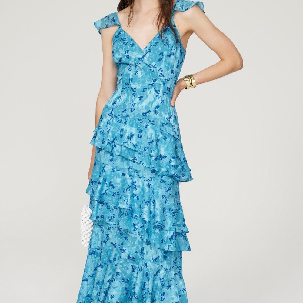 Hutch Blue Floral Maxi Dress - Miah Gown